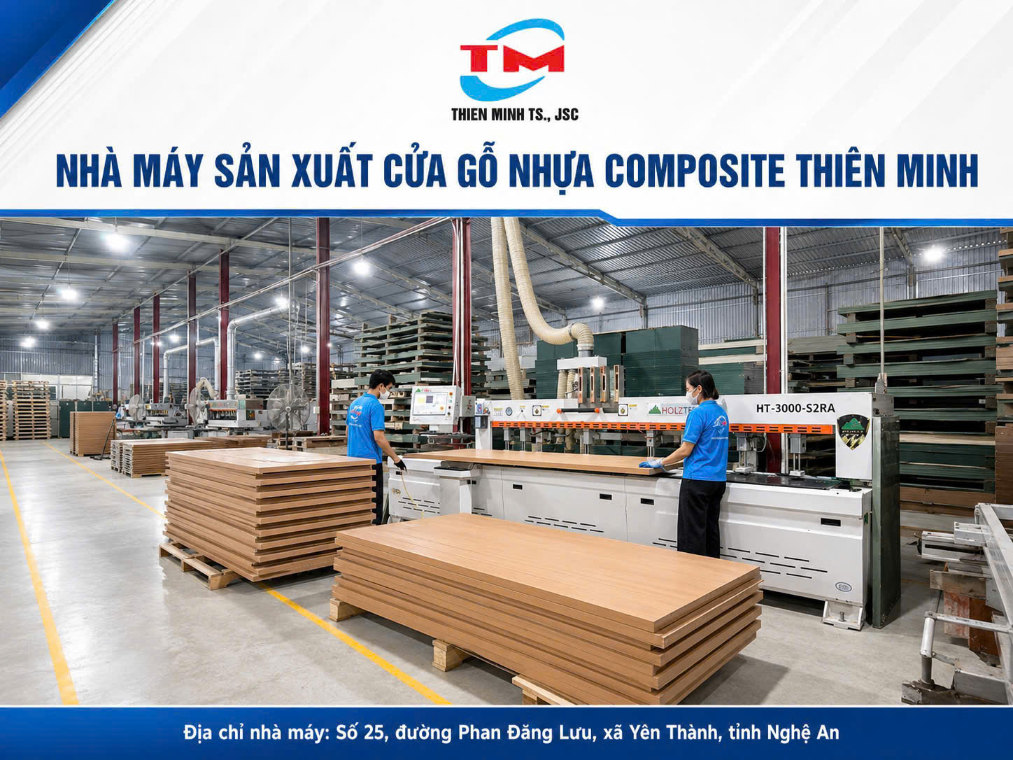 Nhà máy gỗ nhựa Composite Thiên Minh
